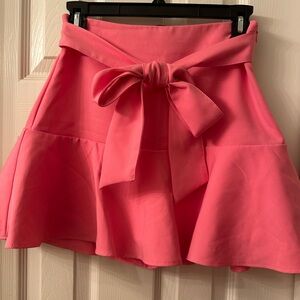 Zara Pink Flared Skort with Bow